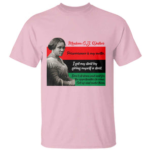 Madam CJ Walker T Shirt Women Empowerment Inspirational Quote TS12 Light Pink Print Your Wear