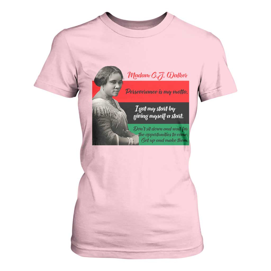 Madam CJ Walker T Shirt For Women Women Empowerment Inspirational Quote TS12 Light Pink Print Your Wear