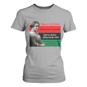 Madam CJ Walker T Shirt For Women Women Empowerment Inspirational Quote TS12 Sport Gray Print Your Wear