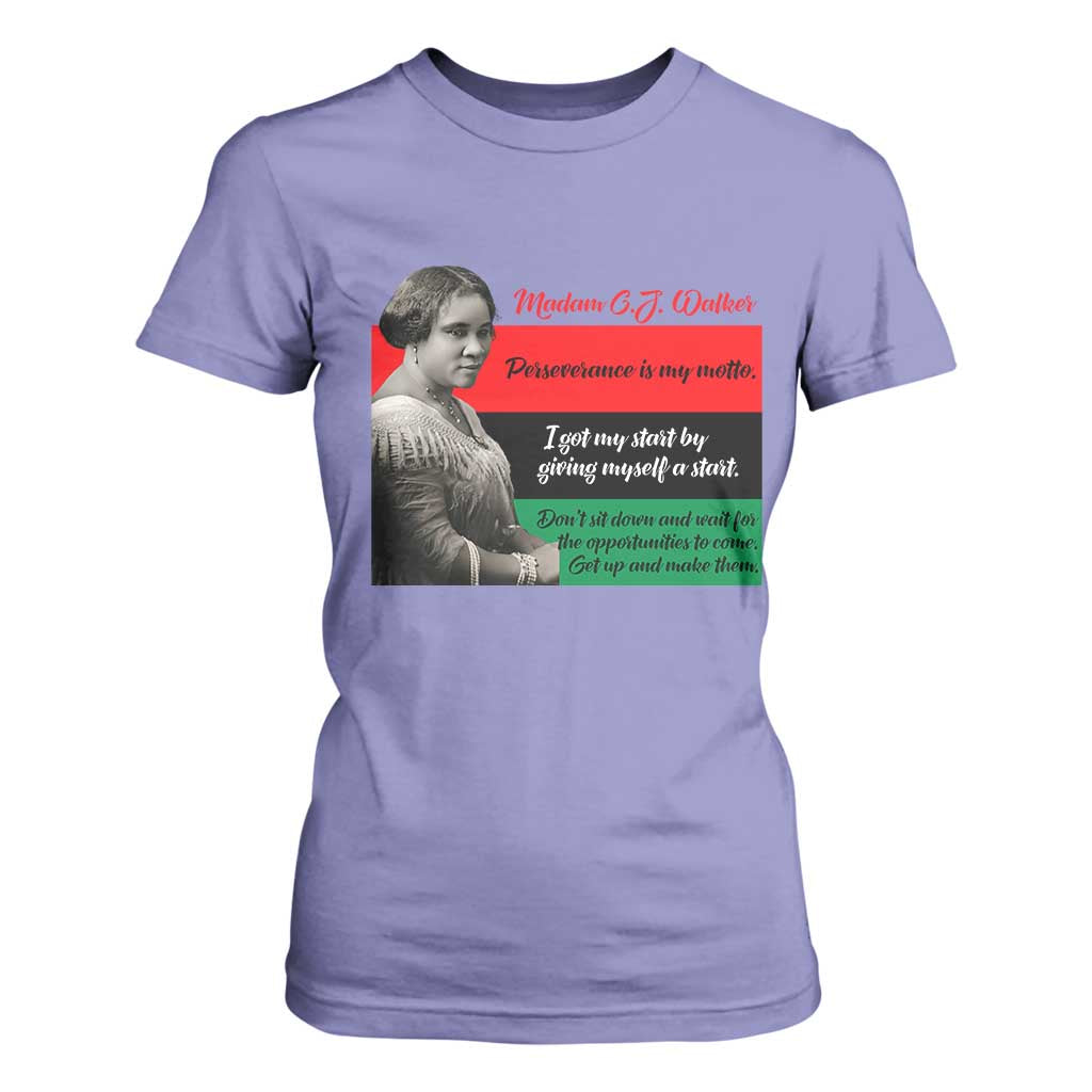 Madam CJ Walker T Shirt For Women Women Empowerment Inspirational Quote TS12 Violet Print Your Wear