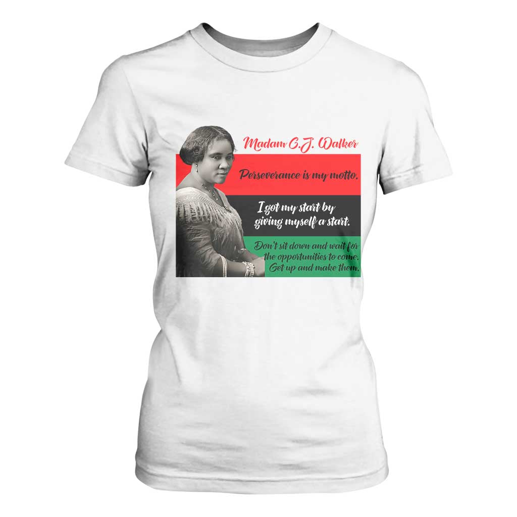 Madam CJ Walker T Shirt For Women Women Empowerment Inspirational Quote TS12 White Print Your Wear