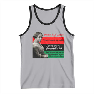 Madam CJ Walker Tank Top Women Empowerment Inspirational Quote TS12 Athletic Heather Black Print Your Wear