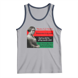 Madam CJ Walker Tank Top Women Empowerment Inspirational Quote TS12 Athletic Heather Navy Print Your Wear
