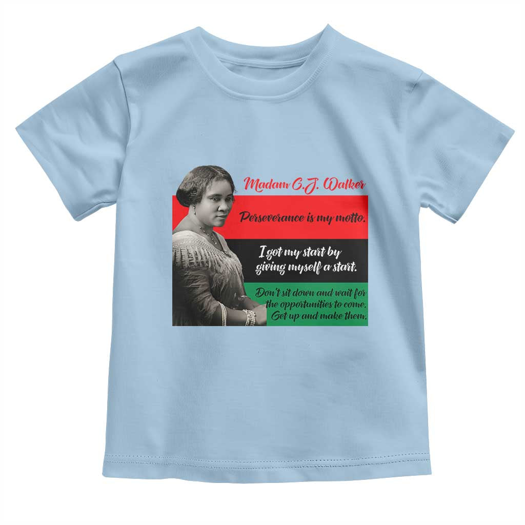 Madam CJ Walker Toddler T Shirt Women Empowerment Inspirational Quote TS12 Light Blue Print Your Wear