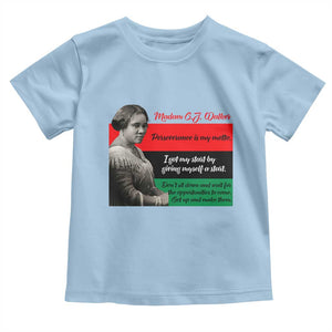 Madam CJ Walker Toddler T Shirt Women Empowerment Inspirational Quote TS12 Light Blue Print Your Wear
