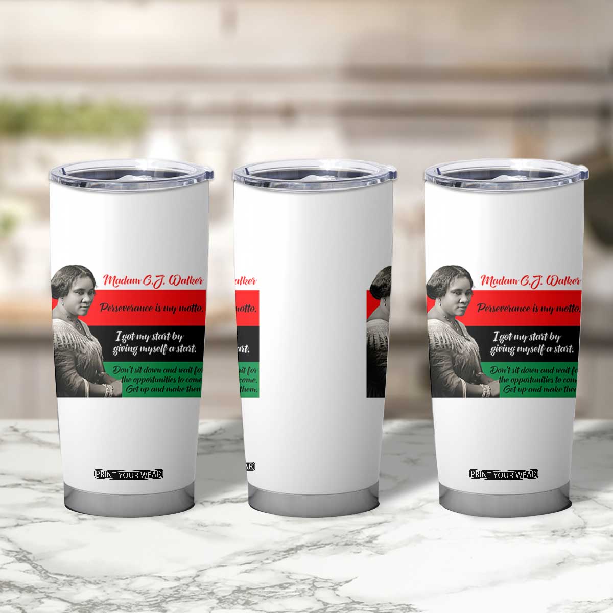 Madam CJ Walker Tumbler Cup Women Empowerment Inspirational Quote TS12 Print Your Wear