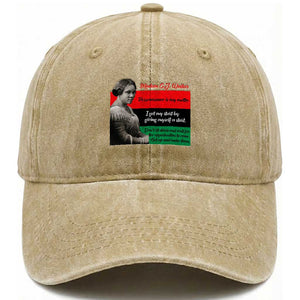 Madam CJ Walker Washed Cotton Baseball Cap Women Empowerment Inspirational Quote TS12 Print Your Wear