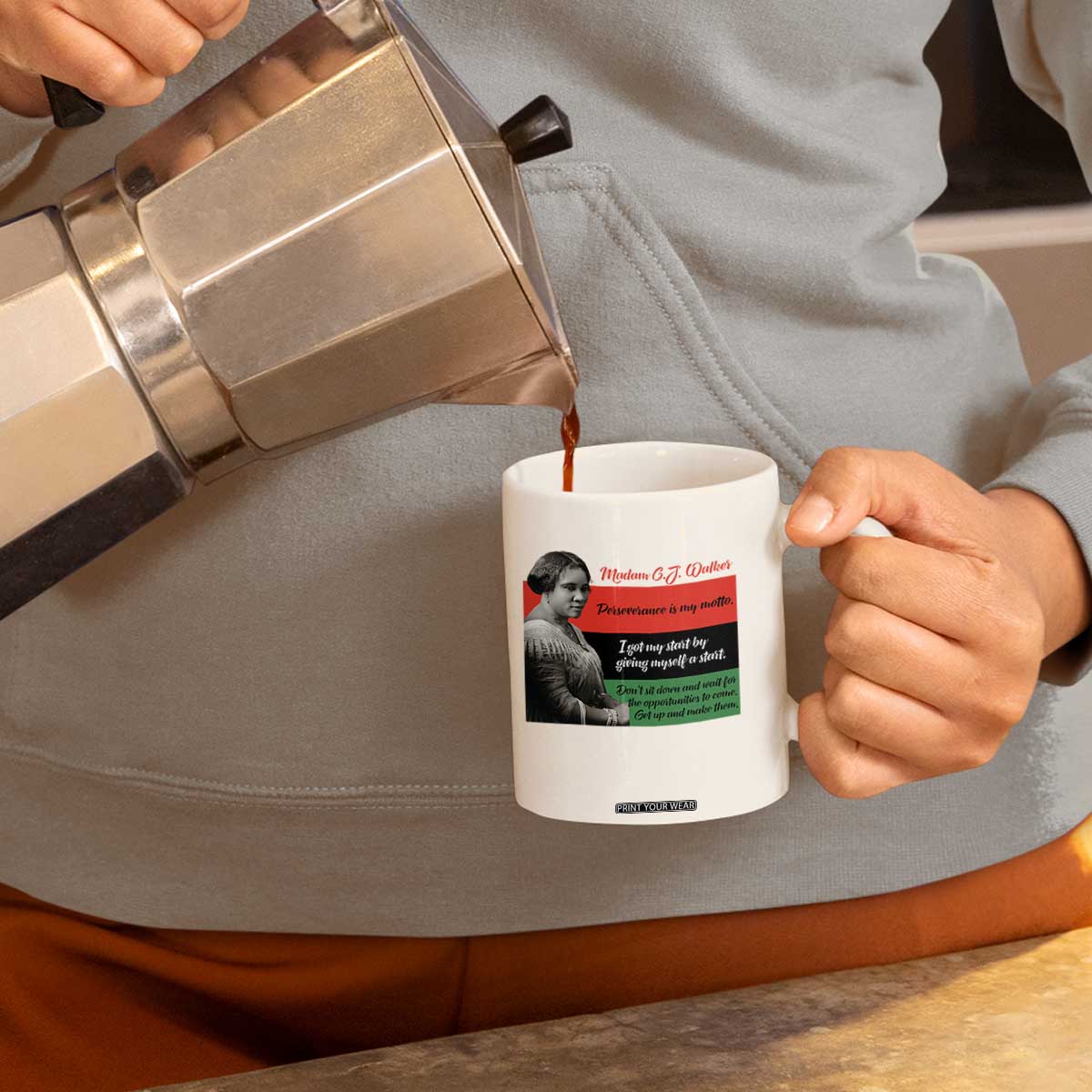 Madam CJ Walker Coffee Mug Women Empowerment Inspirational Quote TS12 Print Your Wear