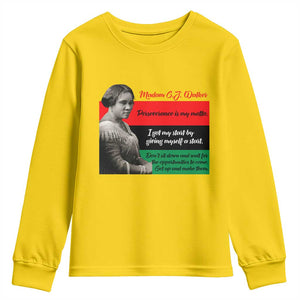 Madam CJ Walker Youth Sweatshirt Women Empowerment Inspirational Quote TS12 Daisy Print Your Wear