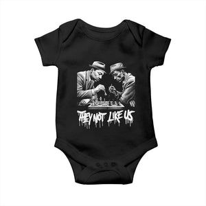 MLK And Malcolm X Baby Onesie They Not Like Us African American Heritage Gift TS12 Black Print Your Wear