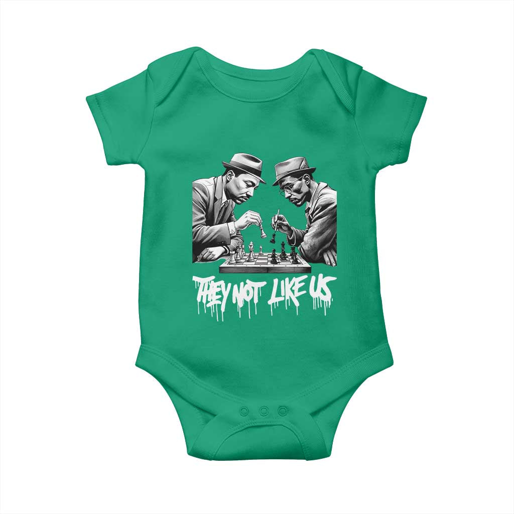 MLK And Malcolm X Baby Onesie They Not Like Us African American Heritage Gift TS12 Irish Green Print Your Wear