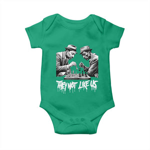 MLK And Malcolm X Baby Onesie They Not Like Us African American Heritage Gift TS12 Irish Green Print Your Wear