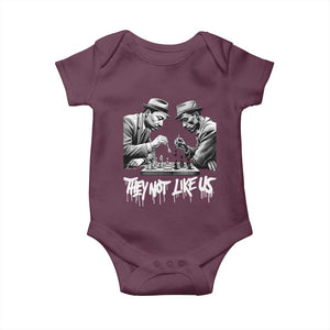 MLK And Malcolm X Baby Onesie They Not Like Us African American Heritage Gift TS12 Maroon Print Your Wear