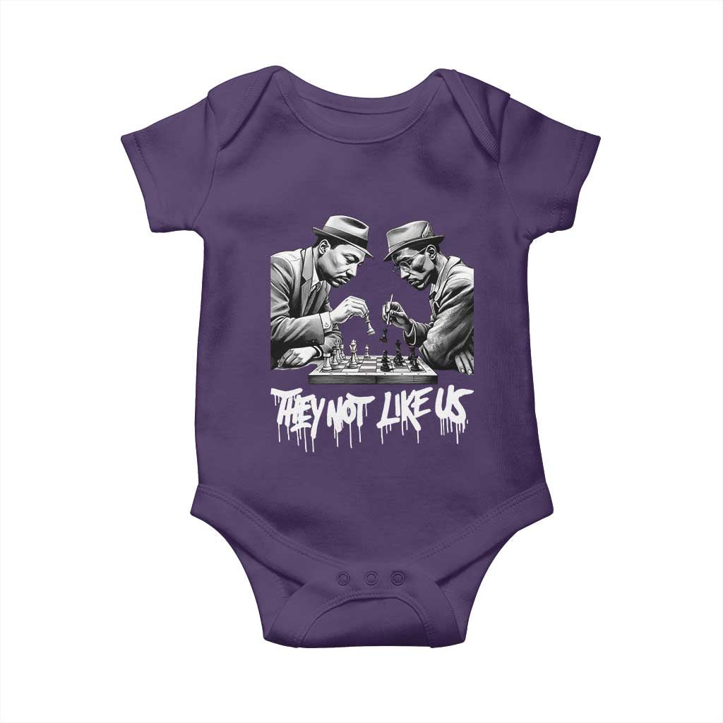 MLK And Malcolm X Baby Onesie They Not Like Us African American Heritage Gift TS12 Purple Print Your Wear