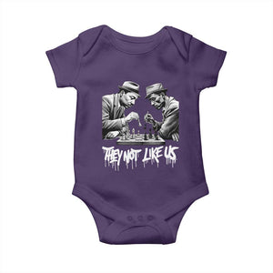 MLK And Malcolm X Baby Onesie They Not Like Us African American Heritage Gift TS12 Purple Print Your Wear