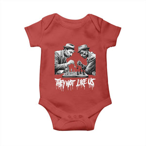 MLK And Malcolm X Baby Onesie They Not Like Us African American Heritage Gift TS12 Red Print Your Wear