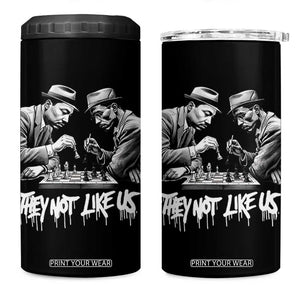 MLK And Malcolm X 4 in 1 Can Cooler Tumbler They Not Like Us African American Heritage Gift TS12 One Size: 16 oz Black Print Your Wear