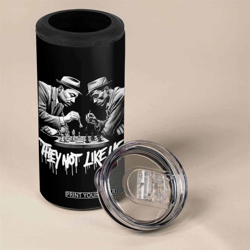 MLK And Malcolm X 4 in 1 Can Cooler Tumbler They Not Like Us African American Heritage Gift TS12 Print Your Wear