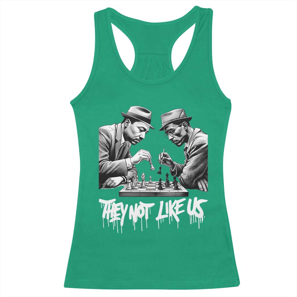MLK And Malcolm X Racerback Tank Top They Not Like Us African American Heritage Gift TS12 Irish Green Print Your Wear