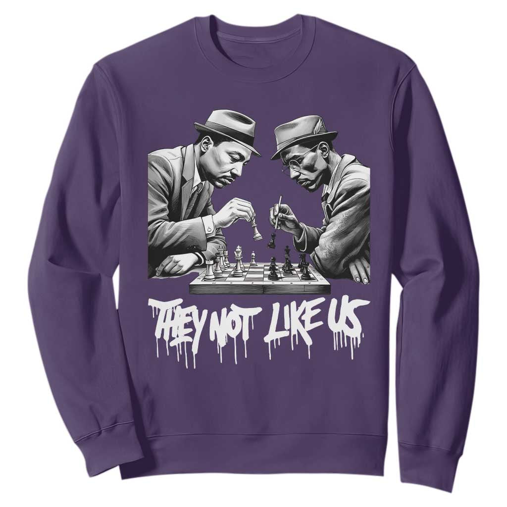 MLK And Malcolm X Sweatshirt They Not Like Us African American Heritage Gift TS12 Purple Print Your Wear