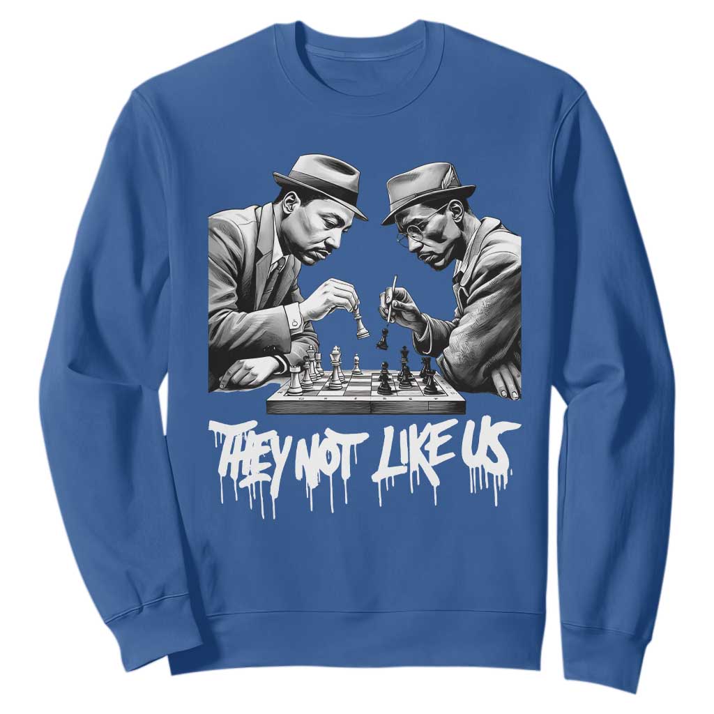 MLK And Malcolm X Sweatshirt They Not Like Us African American Heritage Gift TS12 Royal Blue Print Your Wear