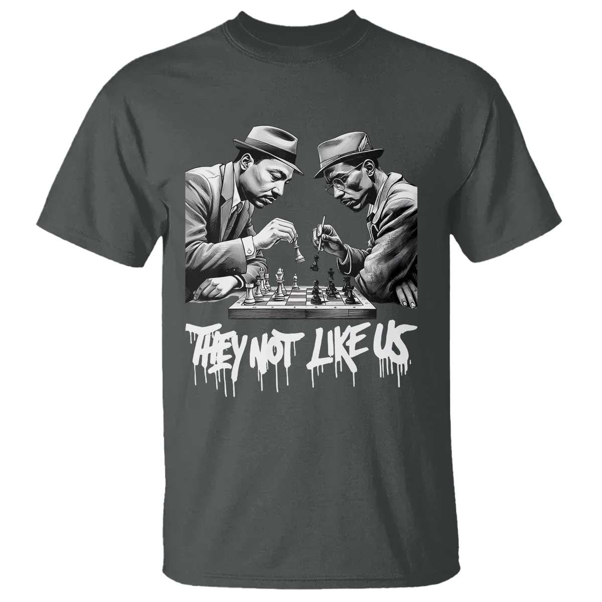 MLK And Malcolm X T Shirt They Not Like Us African American Heritage Gift TS12 Dark Heather Print Your Wear