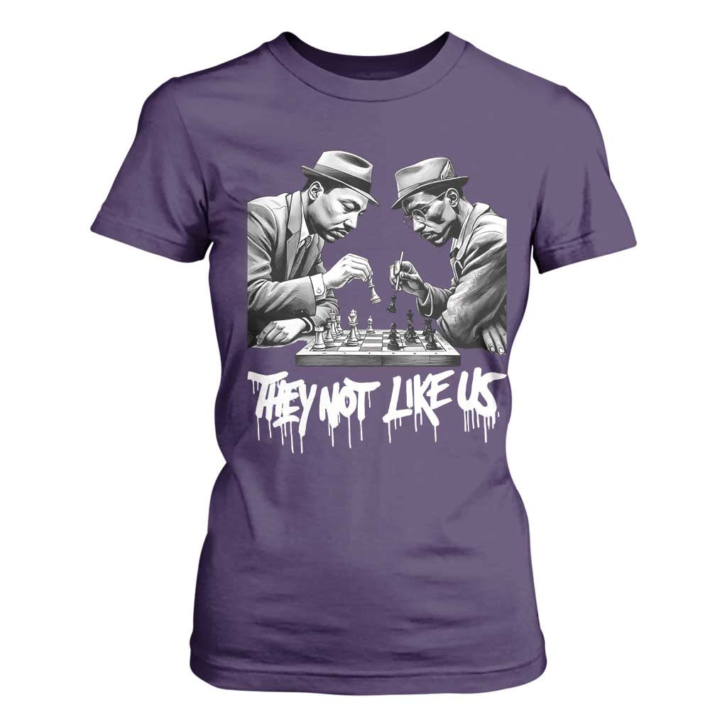 MLK And Malcolm X T Shirt For Women They Not Like Us African American Heritage Gift TS12 Purple Print Your Wear