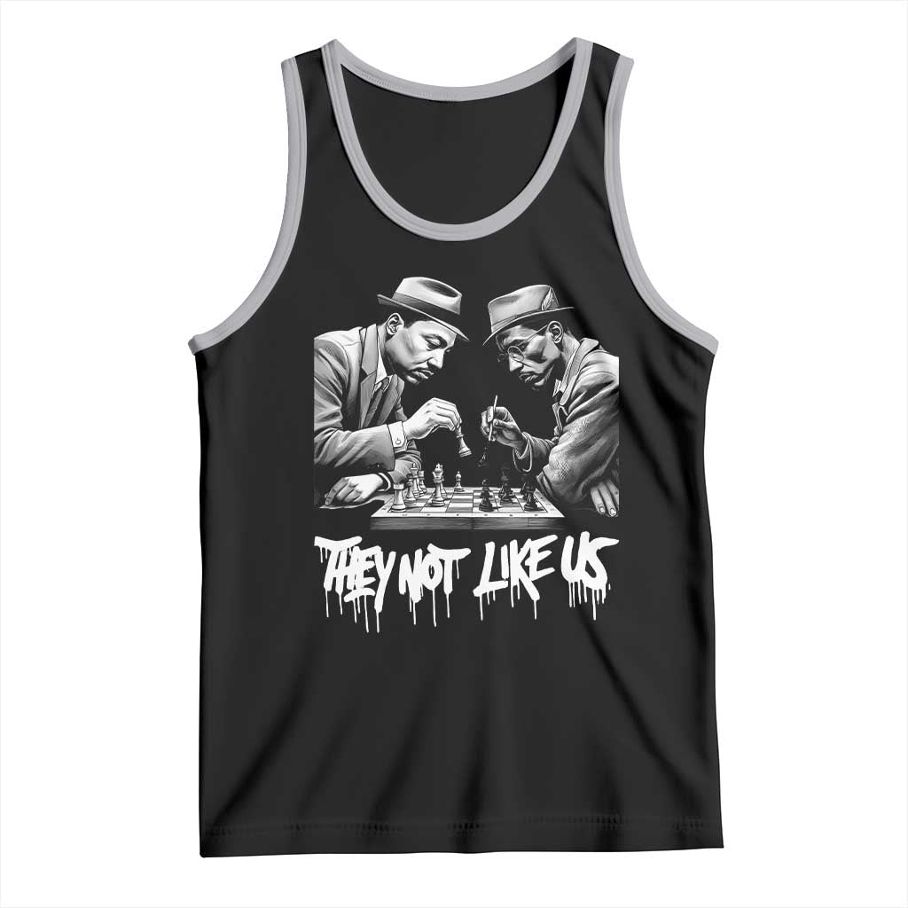 MLK And Malcolm X Tank Top They Not Like Us African American Heritage Gift TS12 Black Athletic Heather Print Your Wear
