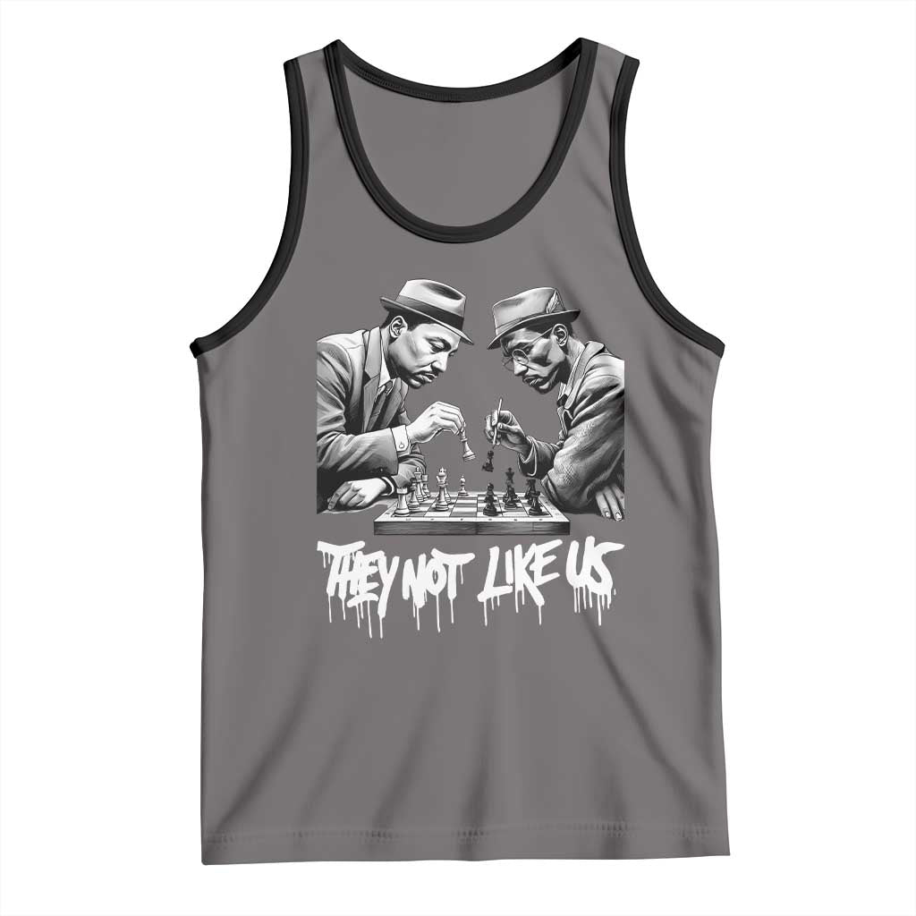 MLK And Malcolm X Tank Top They Not Like Us African American Heritage Gift TS12 Deep Heather Black Print Your Wear