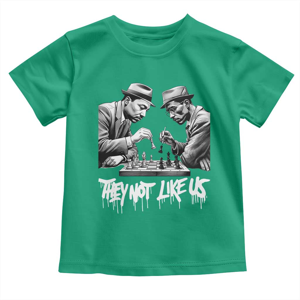 MLK And Malcolm X Toddler T Shirt They Not Like Us African American Heritage Gift TS12 Irish Green Print Your Wear