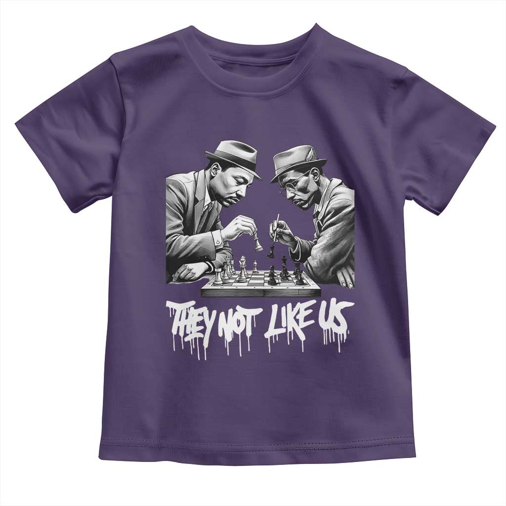 MLK And Malcolm X Toddler T Shirt They Not Like Us African American Heritage Gift TS12 Purple Print Your Wear