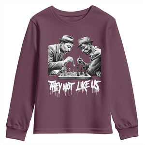 MLK And Malcolm X Youth Sweatshirt They Not Like Us African American Heritage Gift TS12 Maroon Print Your Wear