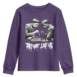 MLK And Malcolm X Youth Sweatshirt They Not Like Us African American Heritage Gift TS12 Purple Print Your Wear