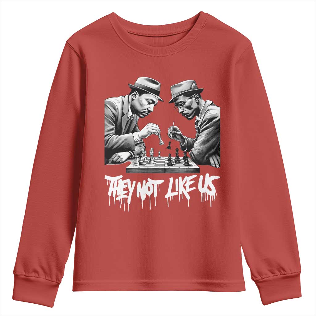 MLK And Malcolm X Youth Sweatshirt They Not Like Us African American Heritage Gift TS12 Red Print Your Wear