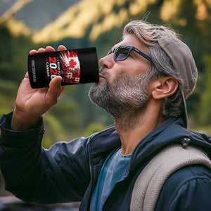 Funny Canada Soccer Dinosaur 4 in 1 Can Cooler Tumbler Road To 2026 TS12 Print Your Wear