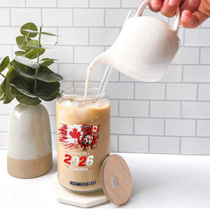 Funny Canada Soccer Dinosaur Glass Can Road To 2026 TS12 Print Your Wear