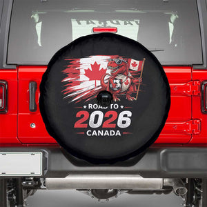 Funny Canada Soccer Dinosaur Spare Tire Cover Road To 2026 TS12 Black Print Your Wear