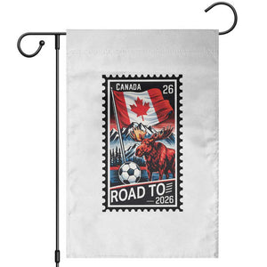 Canada Soccer Moose Garden Flag Vintage Postal Stamp Road To 2026 TS12 White Print Your Wear