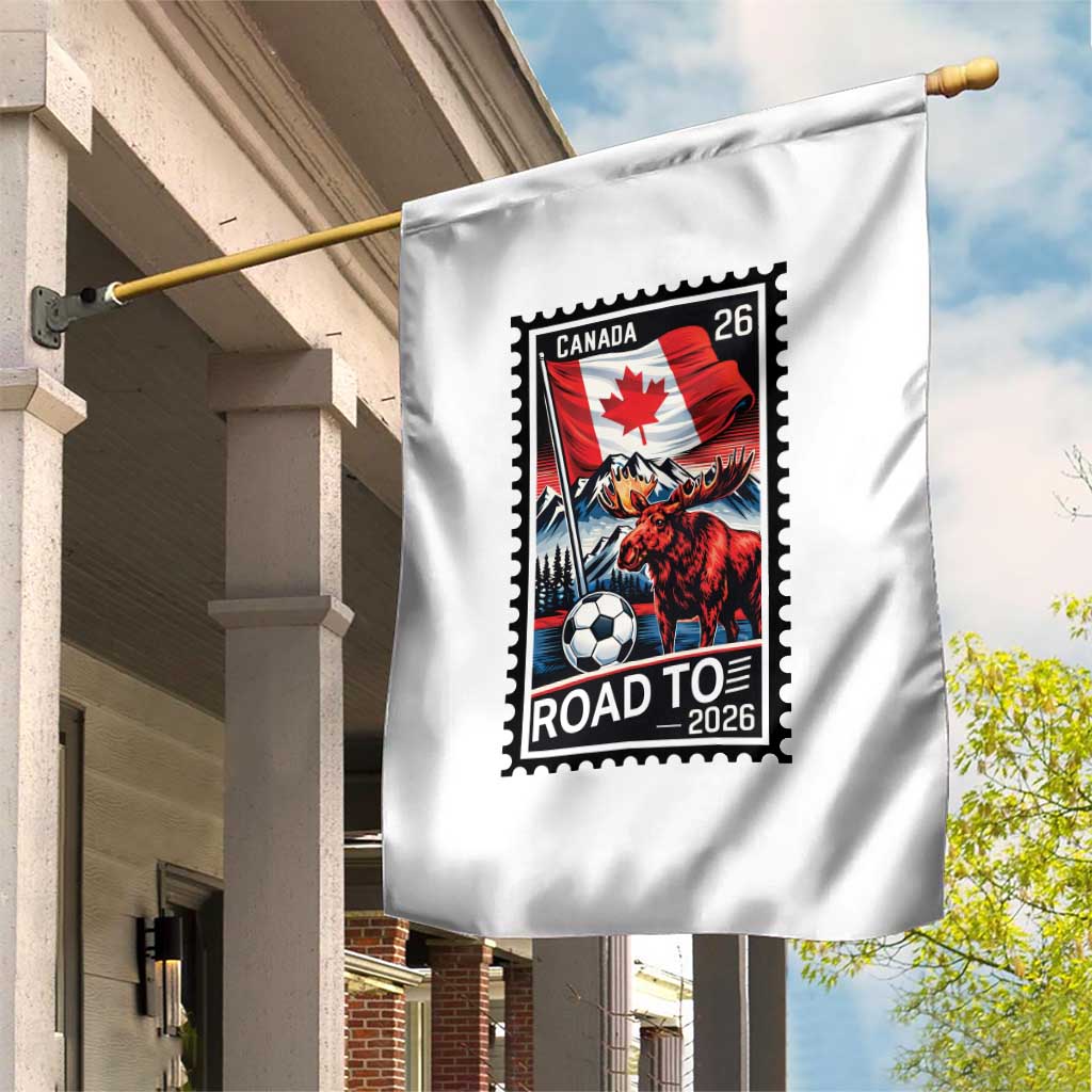 Canada Soccer Moose Garden Flag Vintage Postal Stamp Road To 2026 TS12 Print Your Wear