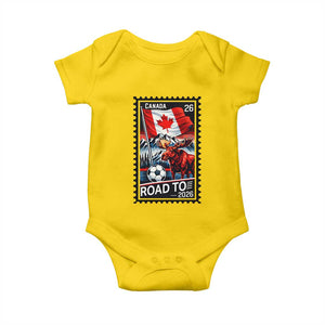 Canada Soccer Moose Baby Onesie Vintage Postal Stamp Road To 2026 TS12 Daisy Print Your Wear