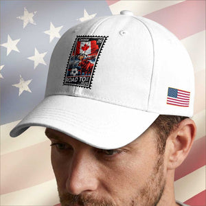 Canada Soccer Moose Baseball Cap Vintage Postal Stamp Road To 2026 TS12 Print Your Wear