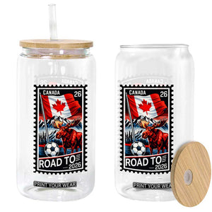 Canada Soccer Moose Glass Can Vintage Postal Stamp Road To 2026 TS12 Print Your Wear