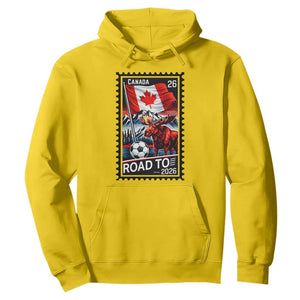 Canada Soccer Moose Hoodie Vintage Postal Stamp Road To 2026 TS12 Daisy Print Your Wear