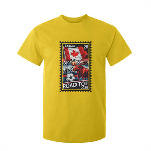 Canada Soccer Moose T Shirt For Kid Vintage Postal Stamp Road To 2026 TS12 Daisy Print Your Wear