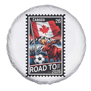 Canada Soccer Moose Spare Tire Cover Vintage Postal Stamp Road To 2026 TS12 Print Your Wear