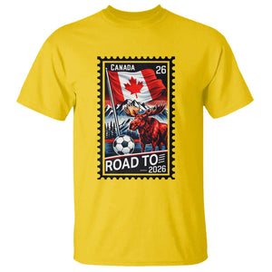 Canada Soccer Moose T Shirt Vintage Postal Stamp Road To 2026 TS12 Daisy Print Your Wear