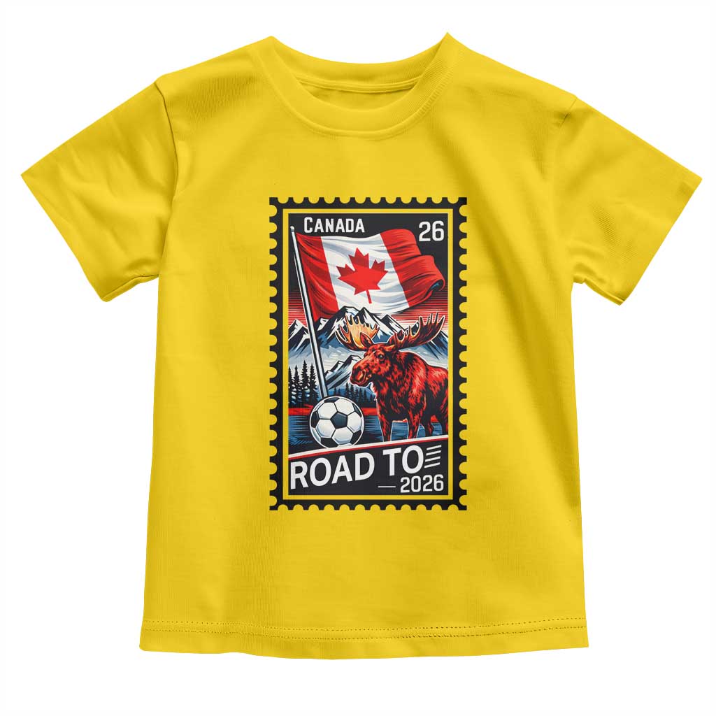 Canada Soccer Moose Toddler T Shirt Vintage Postal Stamp Road To 2026 TS12 Daisy Print Your Wear