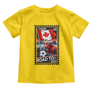 Canada Soccer Moose Toddler T Shirt Vintage Postal Stamp Road To 2026 TS12 Daisy Print Your Wear