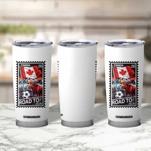 Canada Soccer Moose Tumbler Cup Vintage Postal Stamp Road To 2026 TS12 Print Your Wear