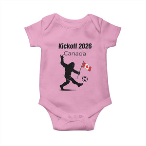 Funny Bigfoot Canada Soccer Baby Onesie Kickoff 2026 TS12 Light Pink Print Your Wear